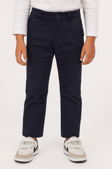 Sleek Cotton Pant-Navy - Maa Sadqay