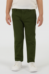 Sleek Cotton Pant-Olive - Maa Sadqay