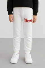 The Boys White Fleece Trouser - Maa Sadqay