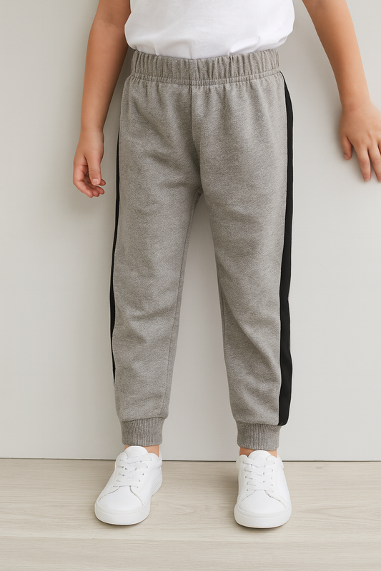 Grey & Black Fleece Trouser - Maa Sadqay