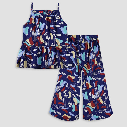 Escada Blue- Sleeveless Bell Jumper suit. - Maa Sadqay