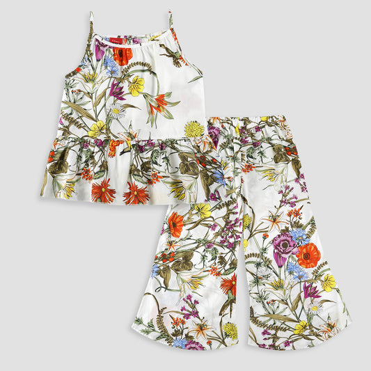 Birdy Bloom- Sleeveless Bell Jumper suit for girls - Maa Sadqay