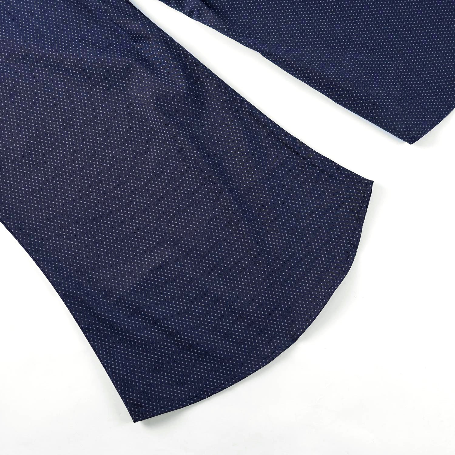 Dotted Navy- Sleeveless Bell Jumper suit - Maa Sadqay