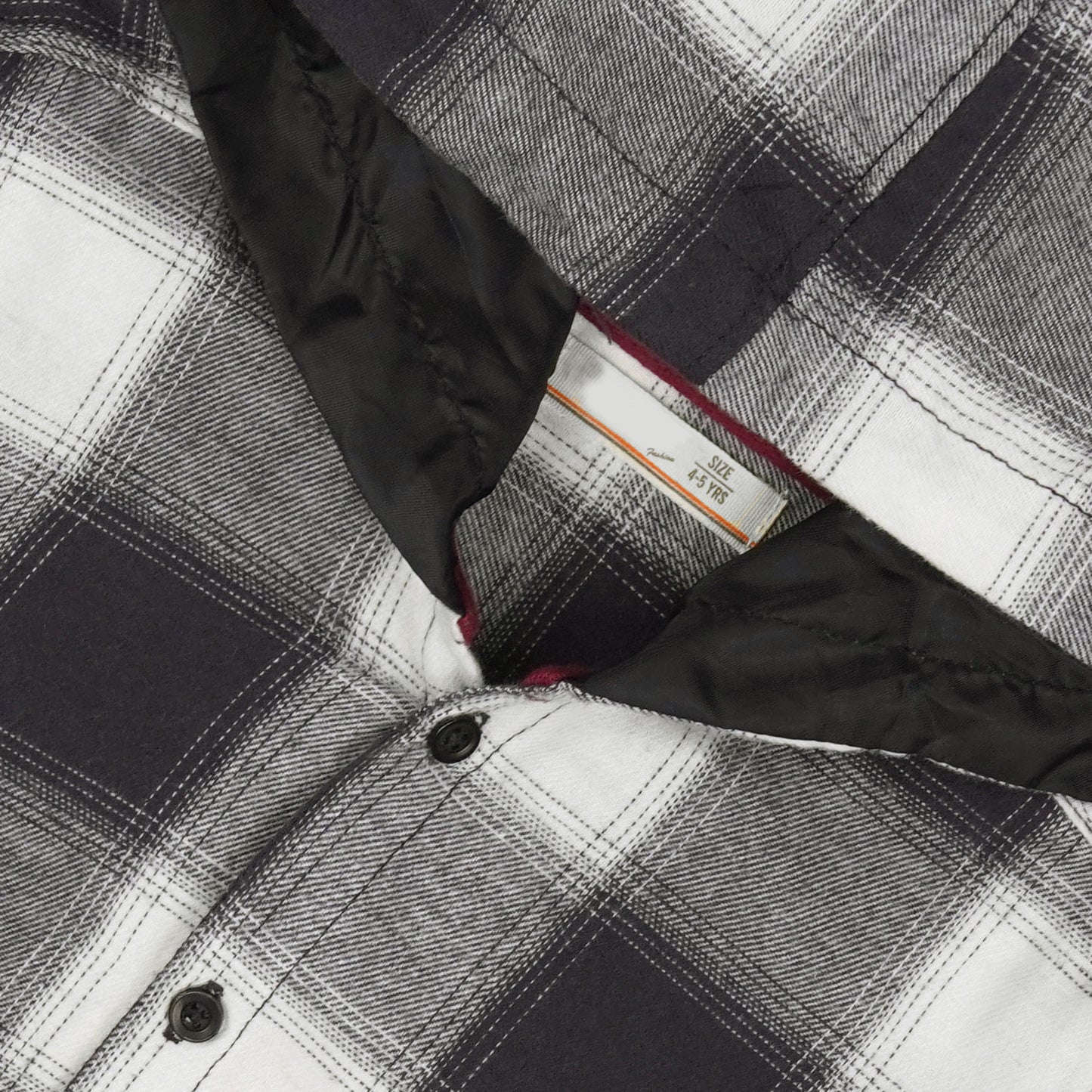 Checkered Grey Flalen Hoodied Shirt - Maa Sadqay