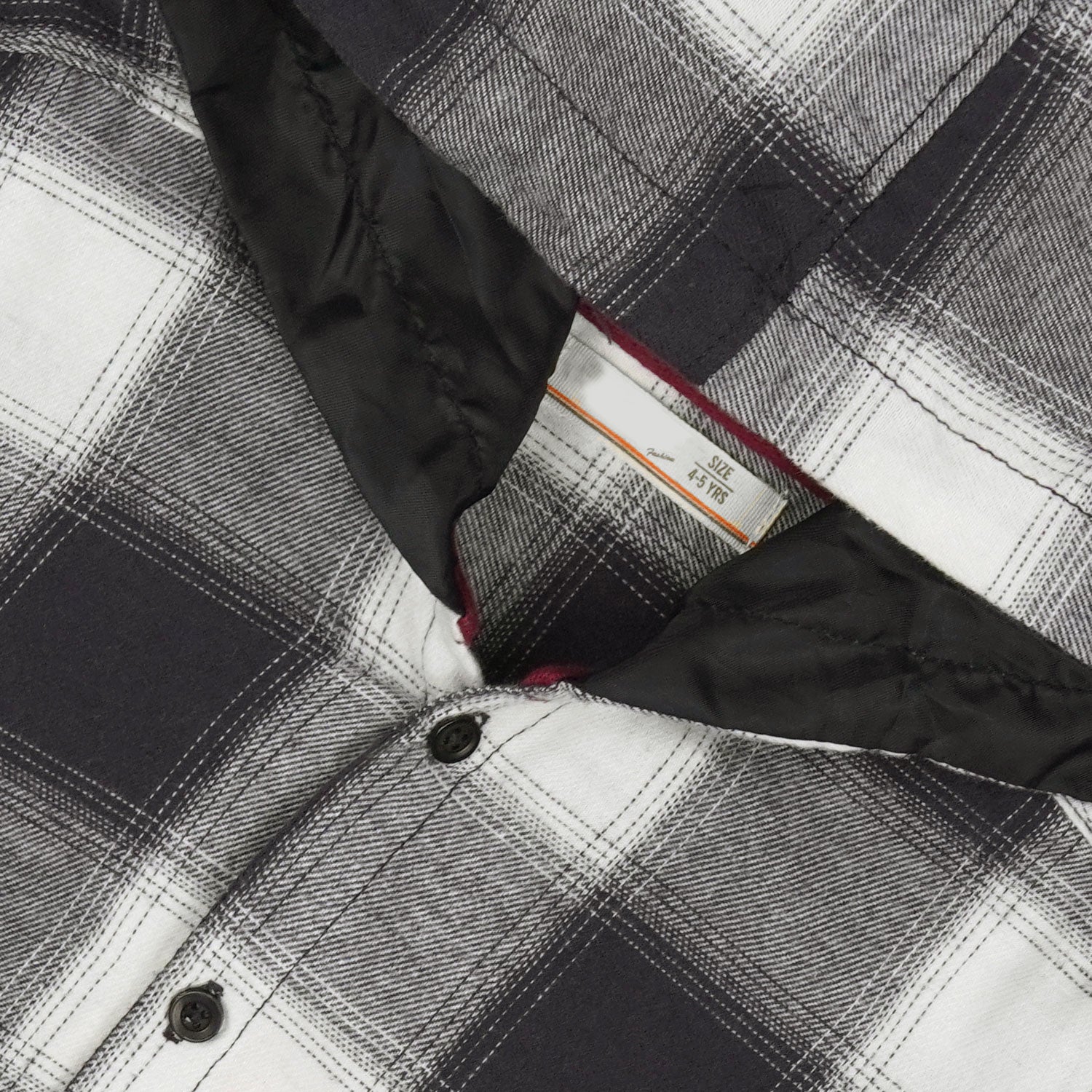 Checkered Grey Flalen Hoodied Shirt - Maa Sadqay