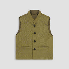 Boys Waistcoat -Olive-WC29 - Maa Sadqay