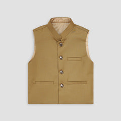 Boys Waistcoat -Coffee Brown-WC27 - Maa Sadqay