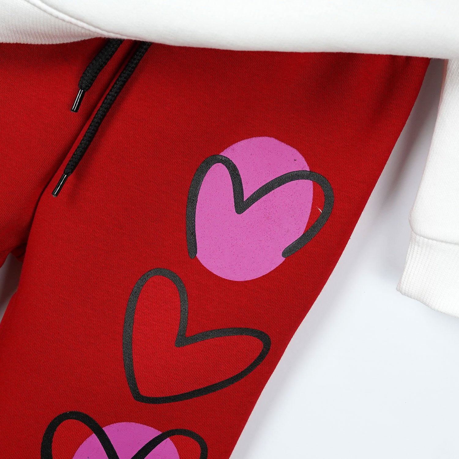 Hearts Fleece Jogger Suits - Maa Sadqay