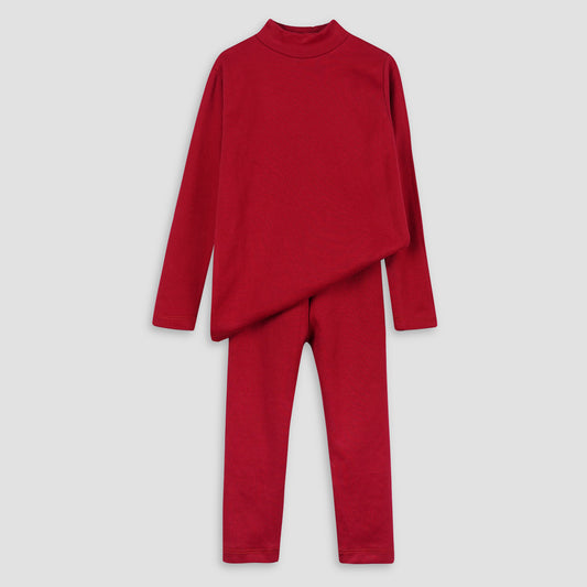 Warm Mock Neck Inner Suits (MAROON) - Maa Sadqay