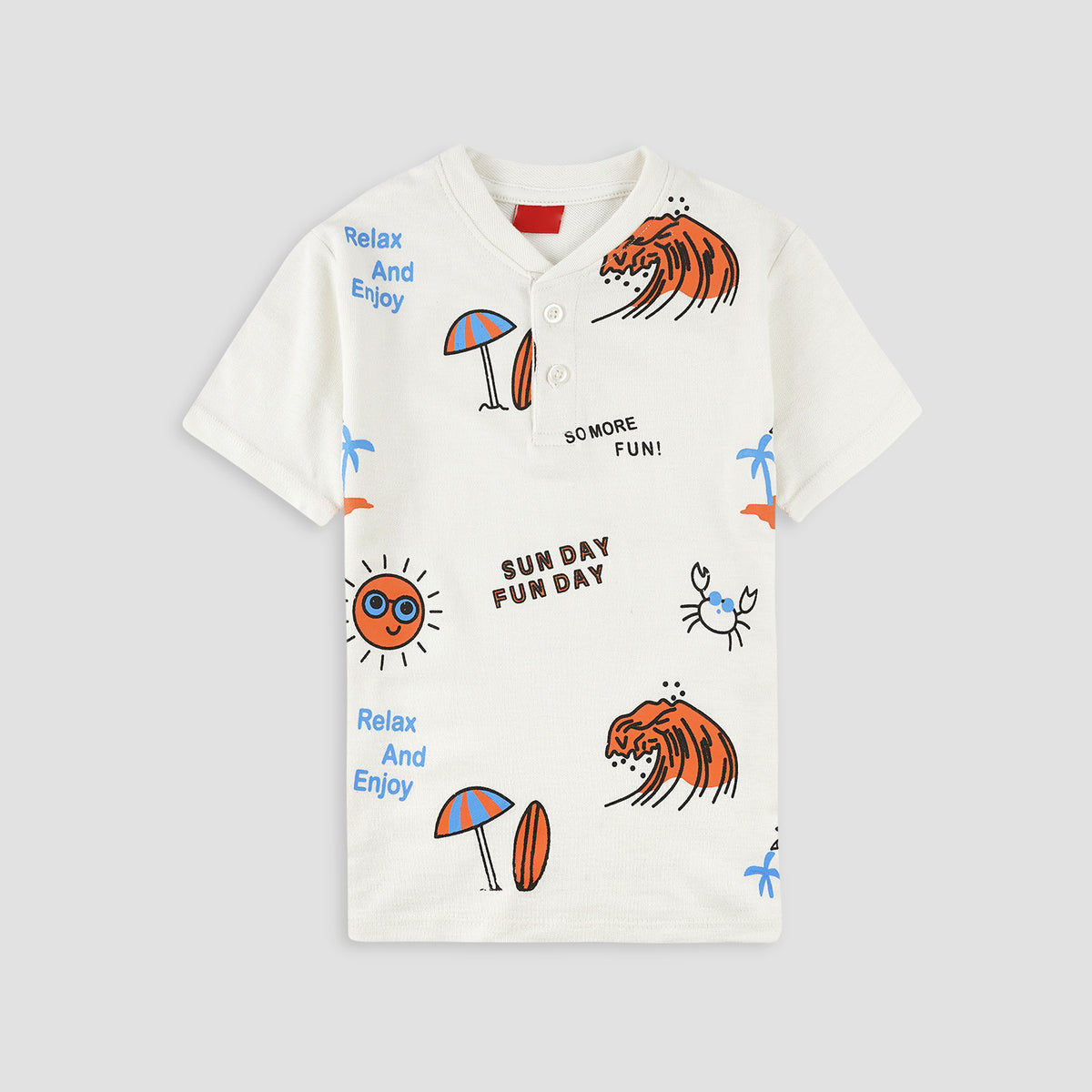Summer Vibes Henley Polo Shirt  -HP016 - Maa Sadqay
