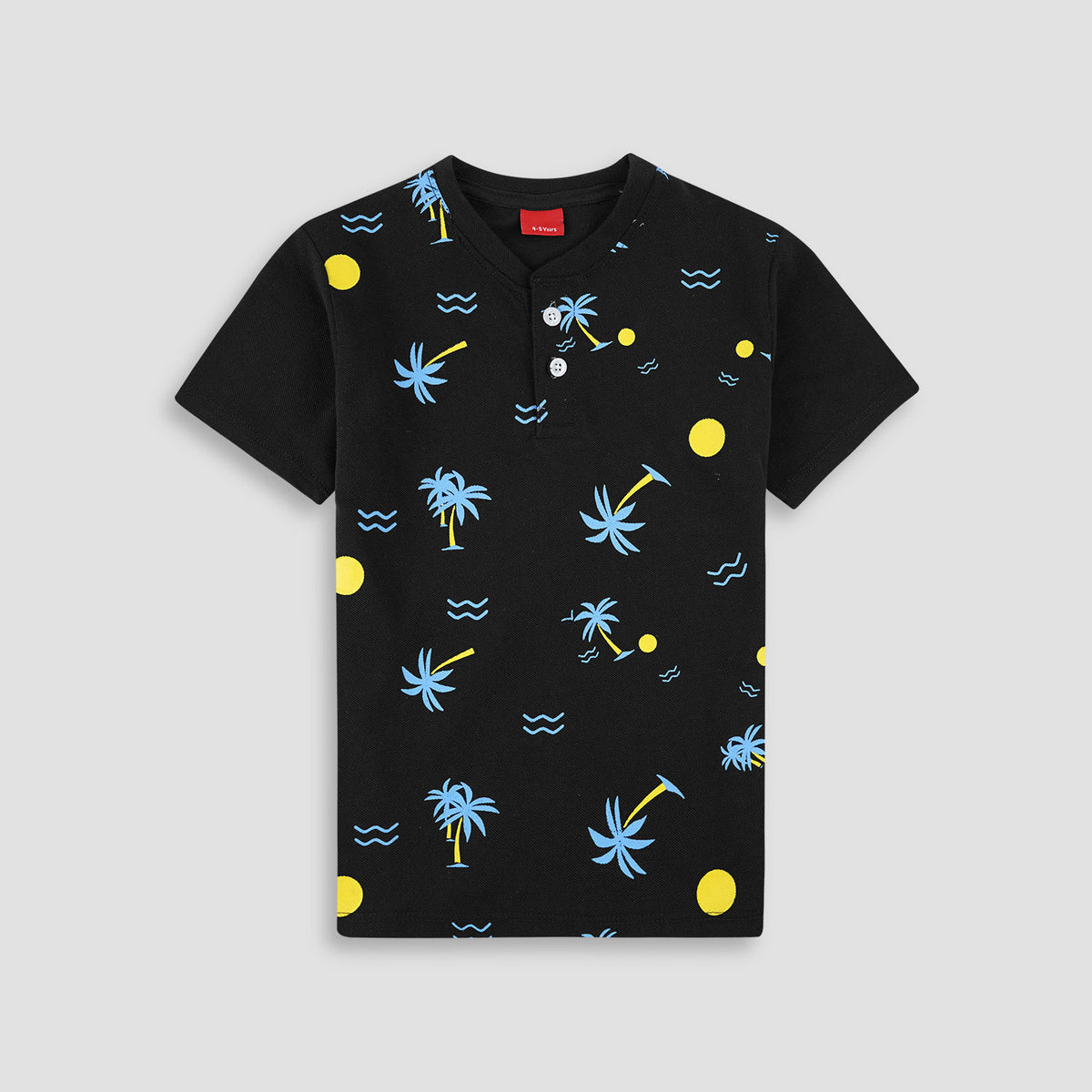 Beach Tree Henley Polo Shirt  -HP019 - Maa Sadqay