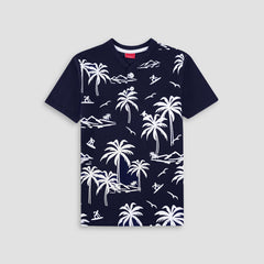 Palm Tree Henley Polo Shirt -HP012 - Maa Sadqay