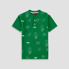 Sea Life Henley Polo Shirt  -HP014 - Maa Sadqay