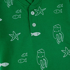 Sea Life Henley Polo Shirt  -HP014 - Maa Sadqay