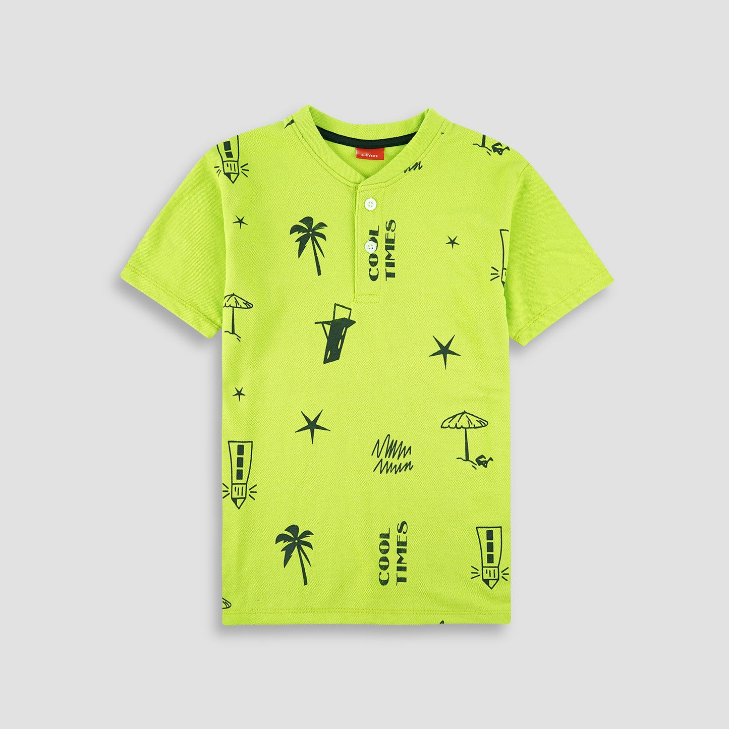 Cool Times Henley Polo Shirt  -HP004 - Maa Sadqay