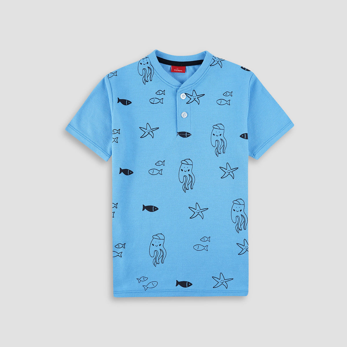 Sea Life Henley Polo Shirt  -HP015 - Maa Sadqay