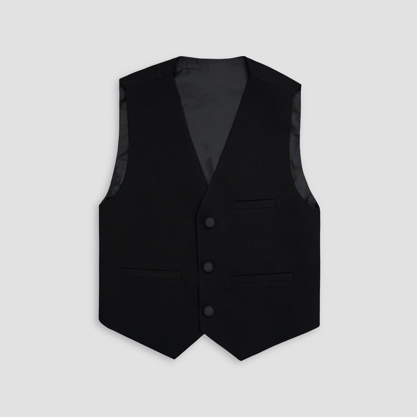Boys Waistcoat V-Neck Royal Black -WC11