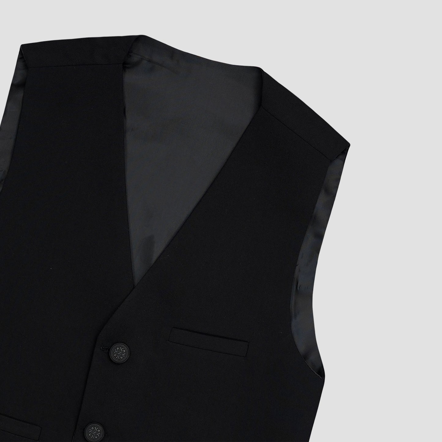 Boys Waistcoat V-Neck Royal Black -WC11
