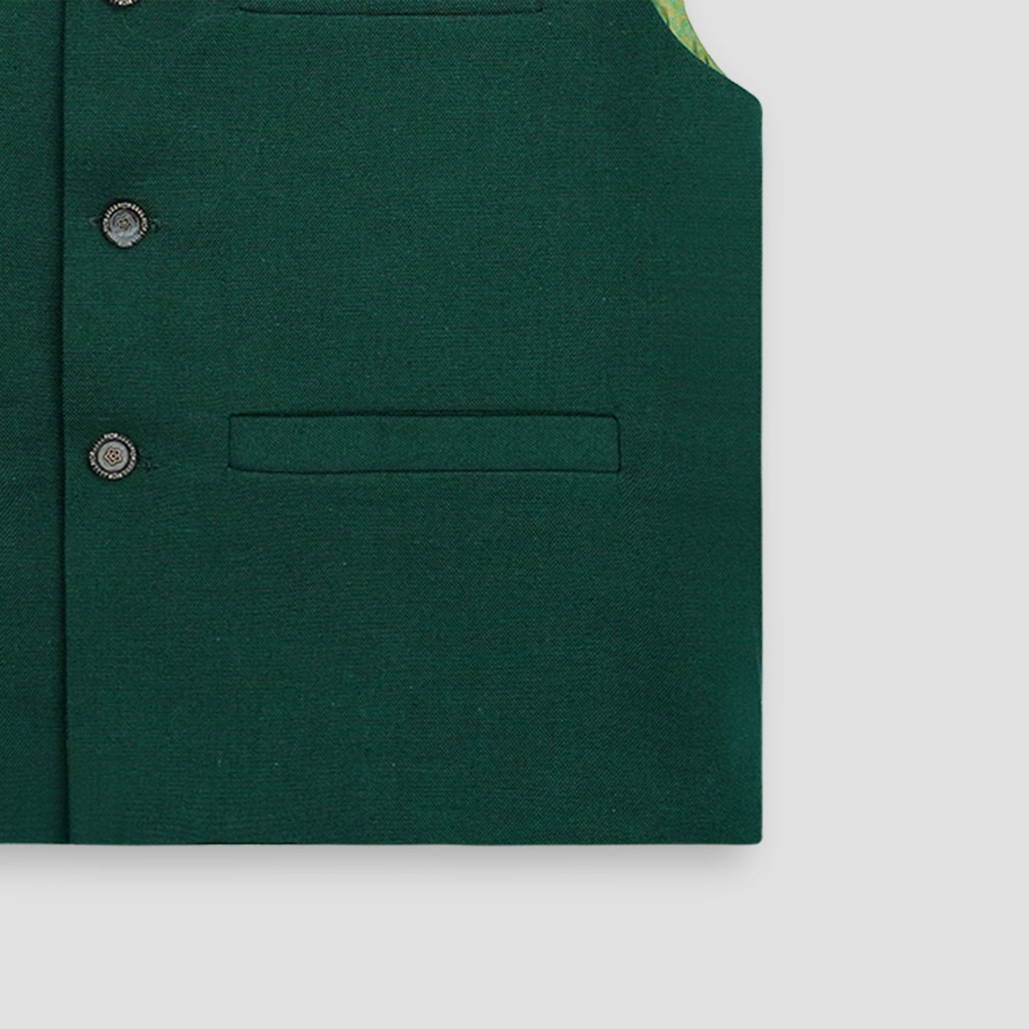 Boys Waistcoat Festive Green -WC23