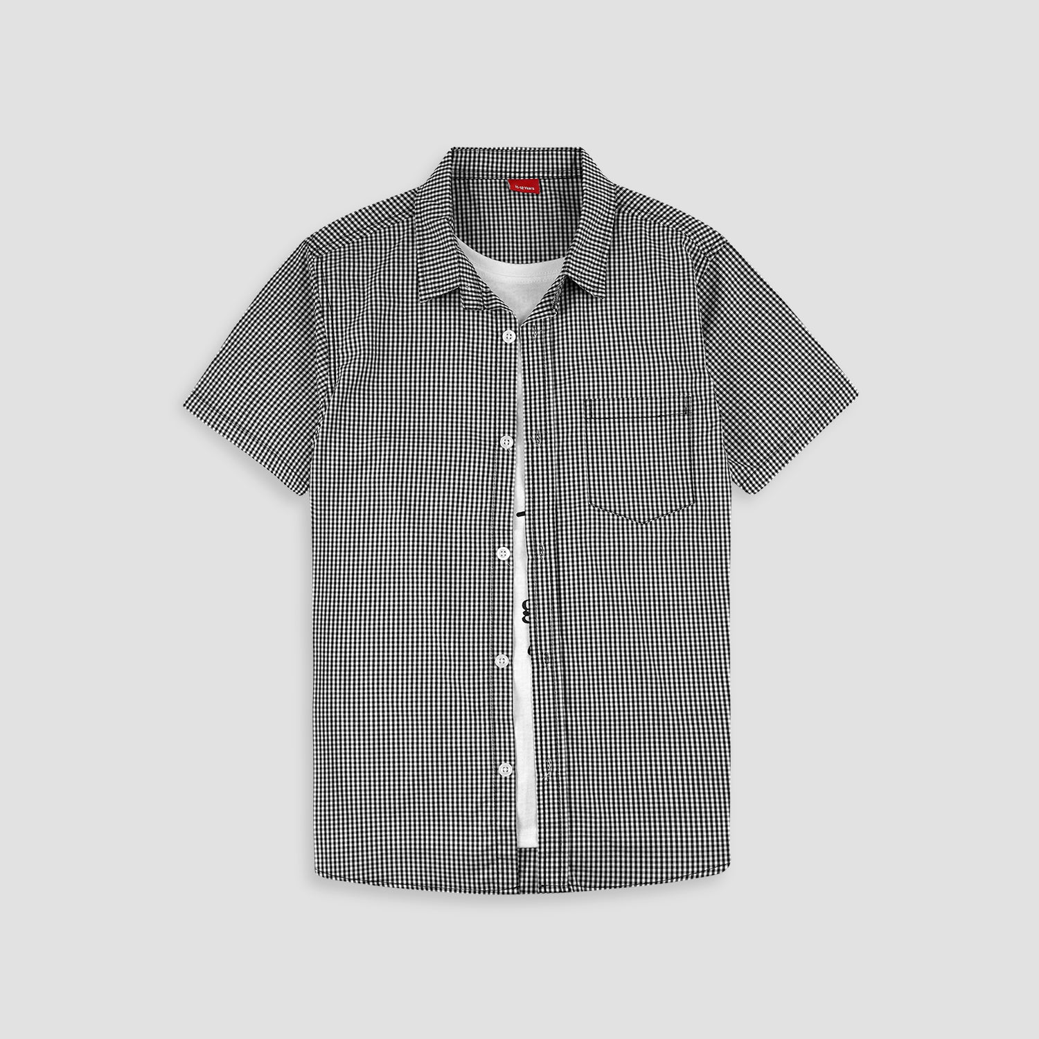 Black Checkered Double Shirt -DS103 - Maa Sadqay