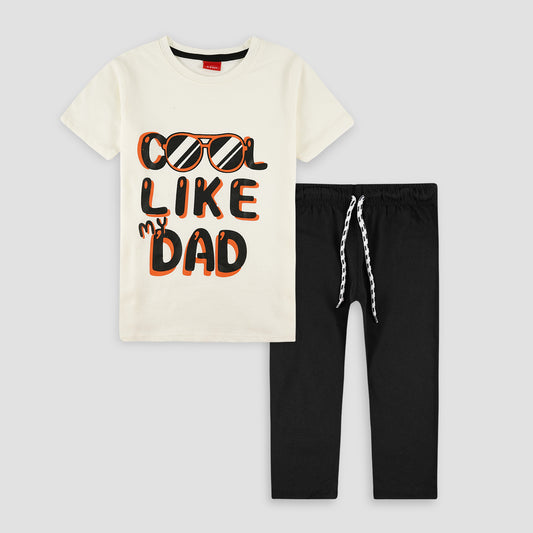 Cool Like Dad-Kids Summer Pajama Suit - PJ02 - Maa Sadqay