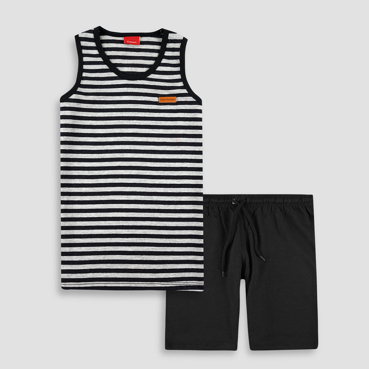 Striped Sando Suit-Black&Grey -SS09 - Maa Sadqay