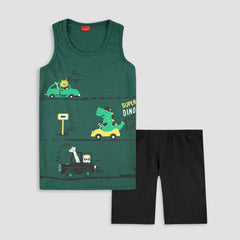 Dino Ride Sando Suit-Green -SS02 - Maa Sadqay