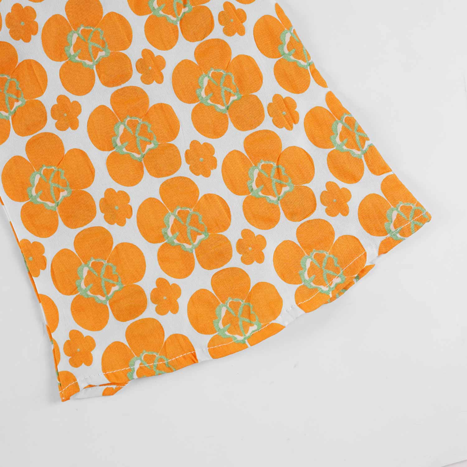 Polka Orange -Crop-top with Bell Bottom -CT118 - Maa Sadqay