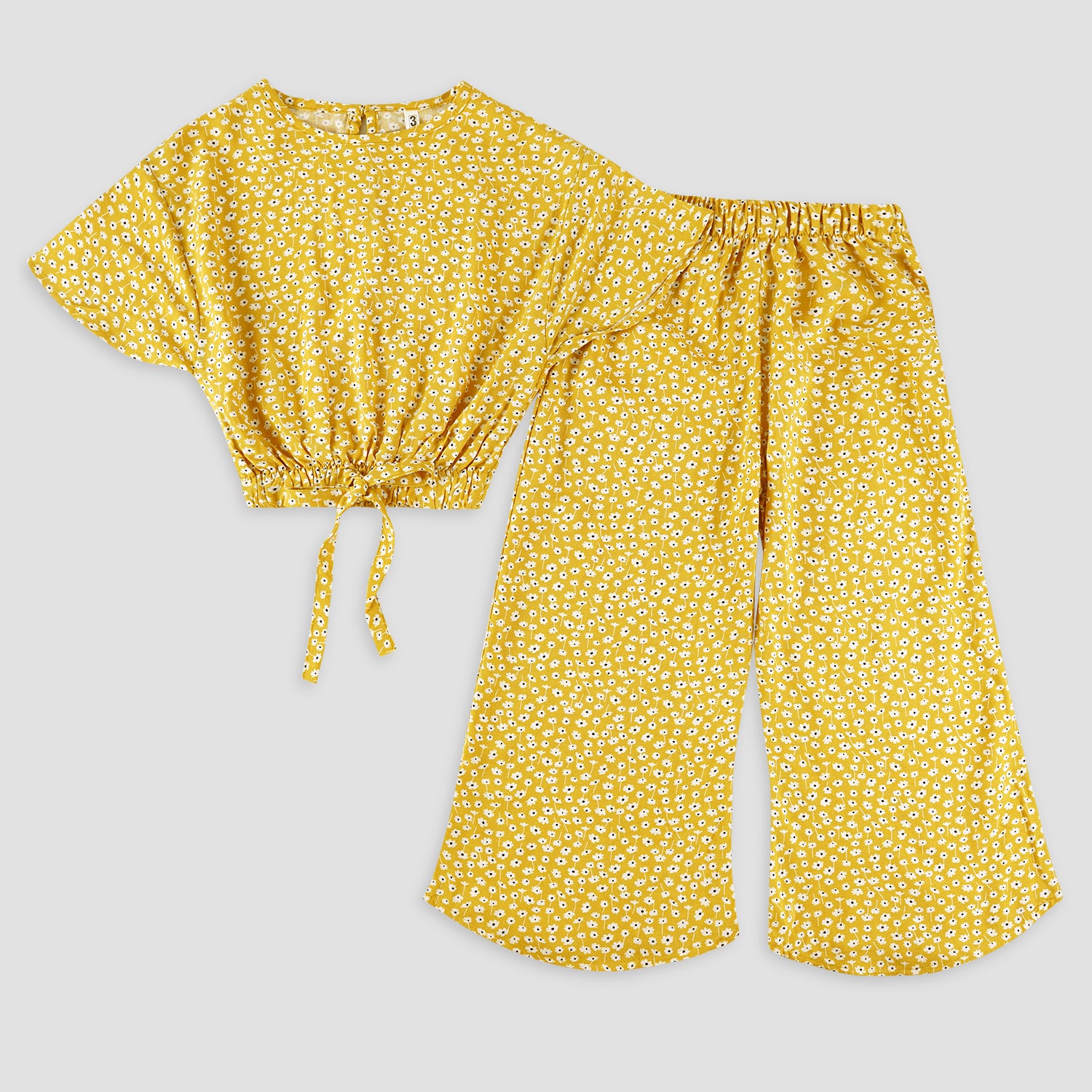 Blond White-Girl crop-top with Bell Bottom -CT102 - Maa Sadqay