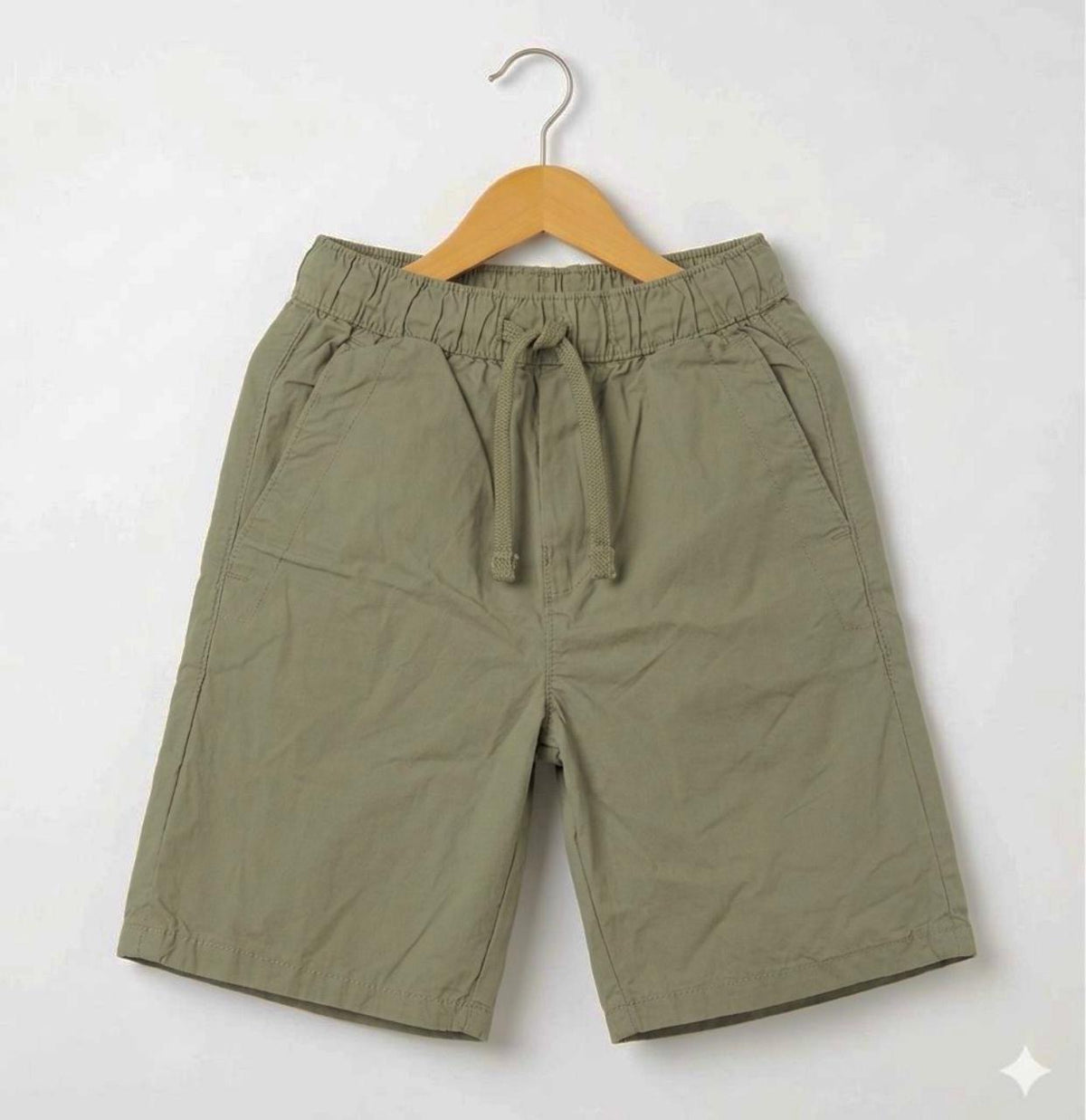 Boys Lightweight Drawstring Summer Shorts - BSOL01 (Olive)
