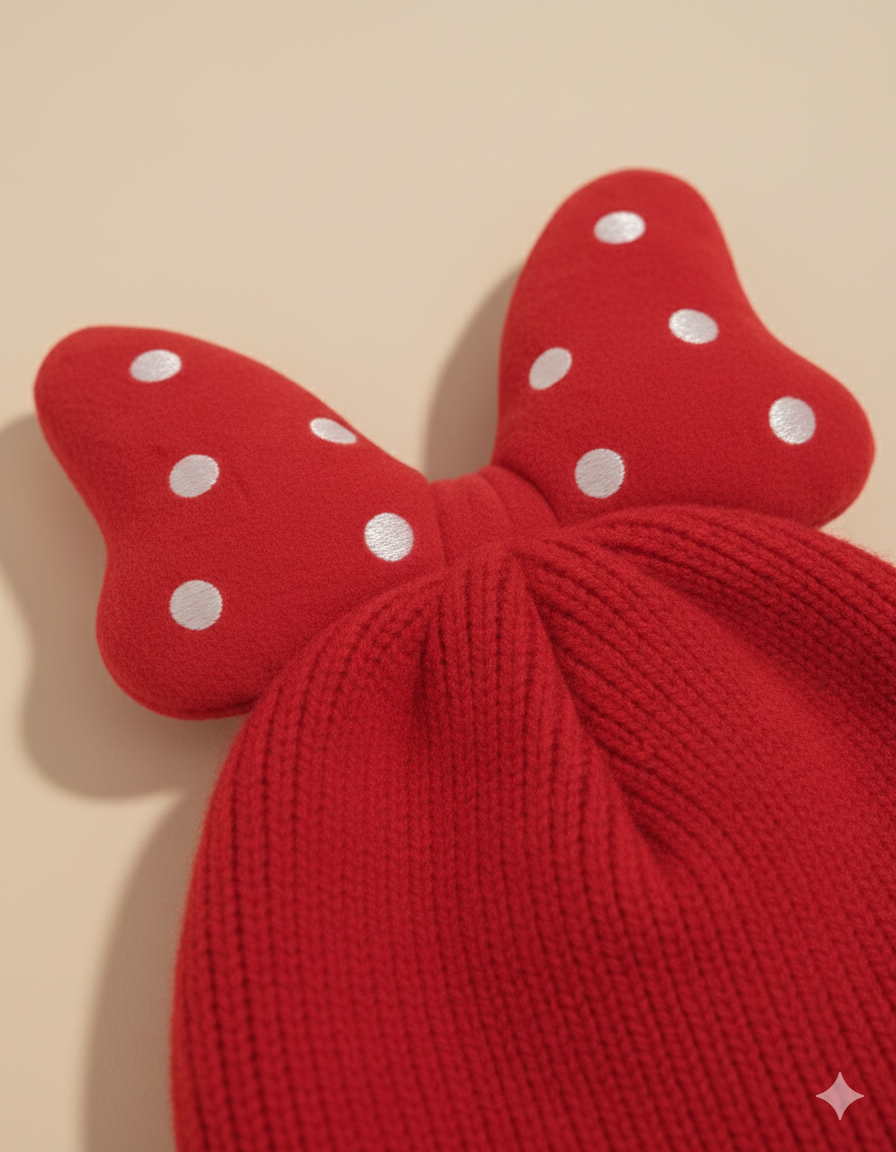 Minnie Girls Woolen Cap  2-6y - Bc122