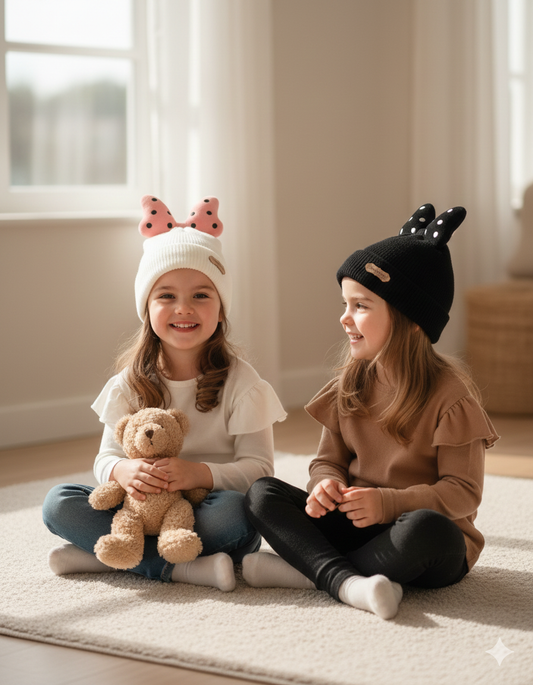 Minnie Girls Woolen Cap  2-6y - Bc122