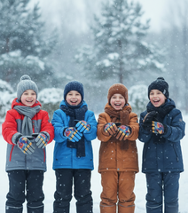 Kids Warm Snow SKi Waterproof Parachute Gloves For Boys/Girls- Spiderman 6-12 y