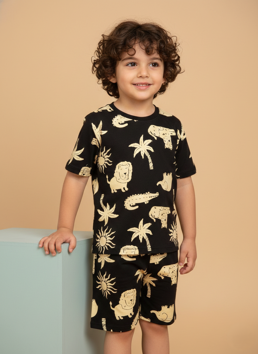 Shirt & Short Set - Wildlife - Maa Sadqay