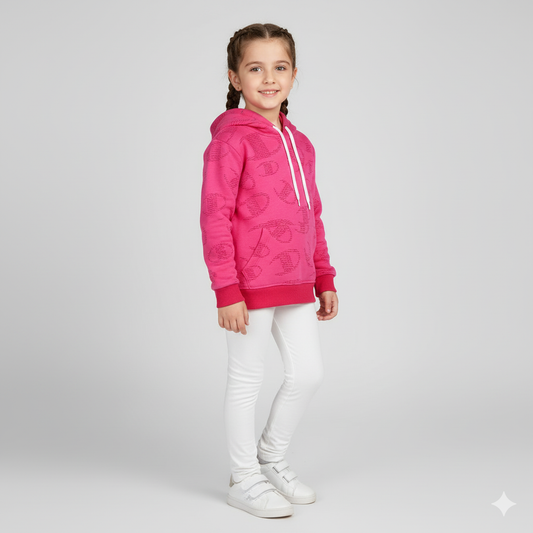 Shocking Pink Fleece Hoodie