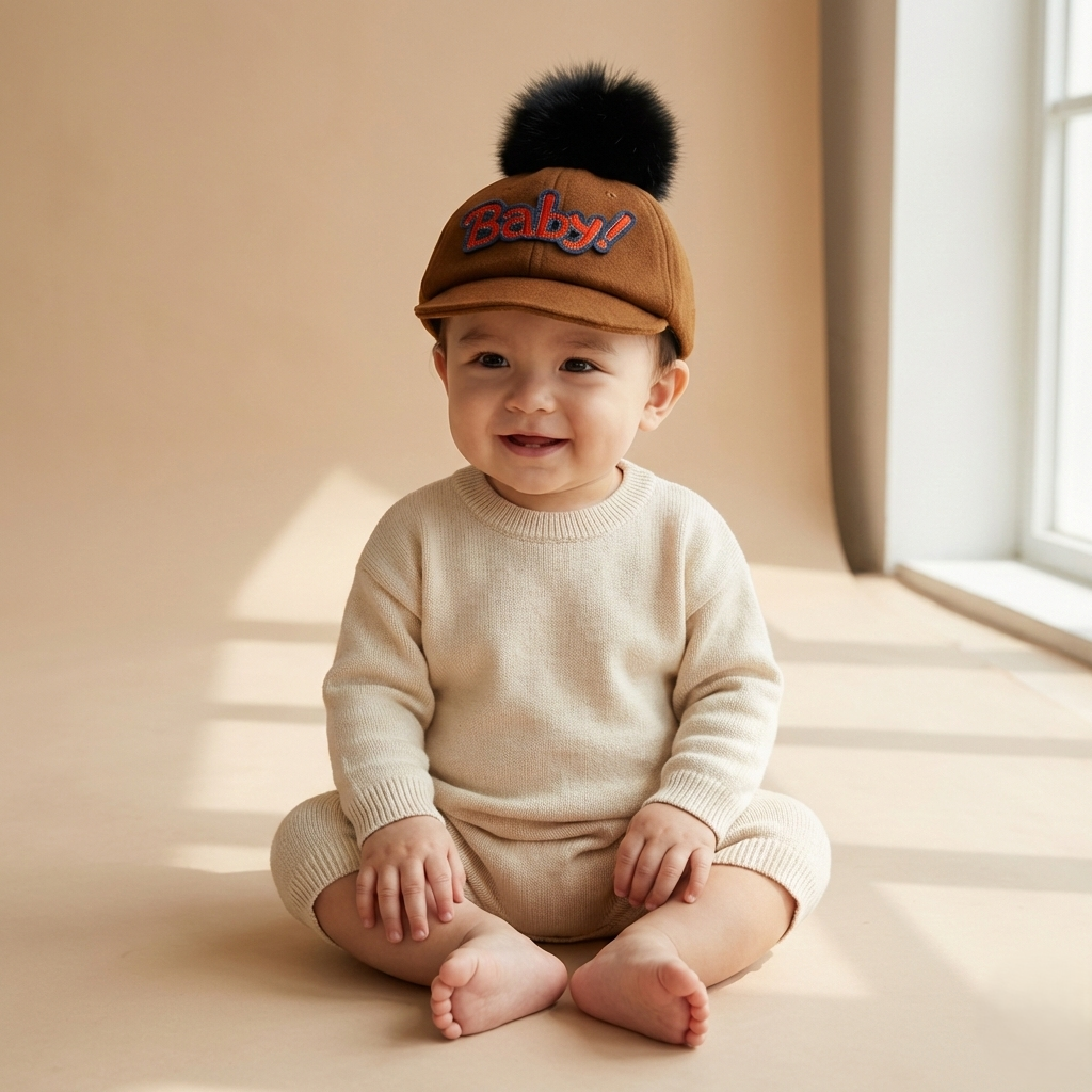 Warm Woolen Premium Fashion Hat - 6-18 M - Maa Sadqay