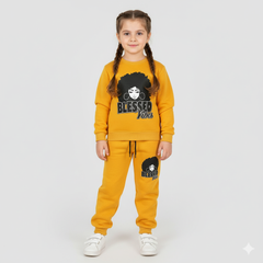Vibes - Yellow Fleece Jogger Suits - Maa Sadqay