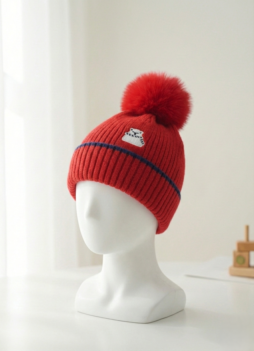 Kids Woolen Cap Snow Man -  2-6 y
