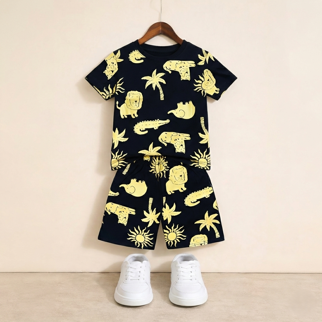 Shirt & Short Set - Wildlife - Maa Sadqay