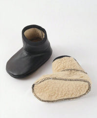 Leather Socks I Winter Leather Socks for Baby Boys / Baby Girls- Unisex - Maa Sadqay