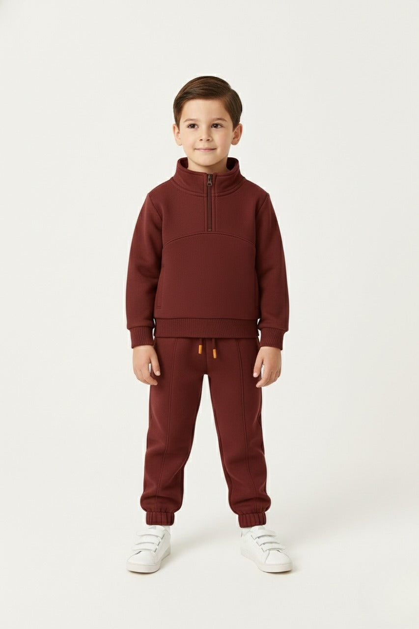 Unisex Half Zipper Jogger Suit for Boys/Girls