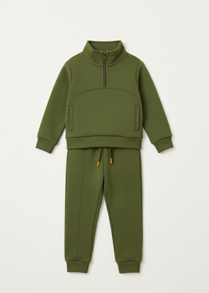 Unisex Half Zipper Jogger Suit for Boys/Girls