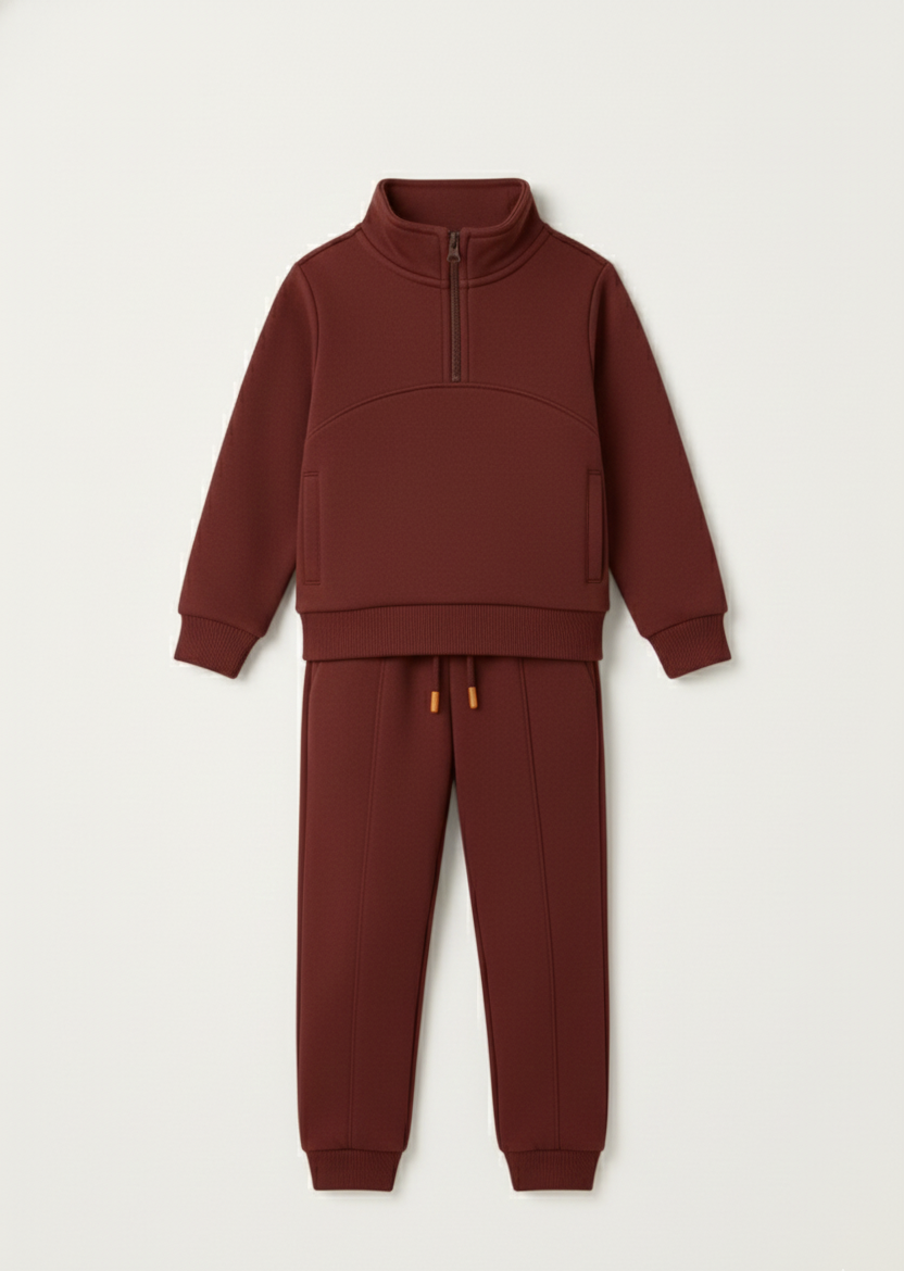 Unisex Half Zipper Jogger Suit for Boys/Girls