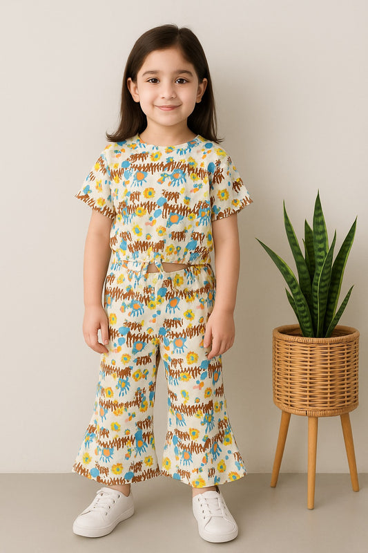 Little Painters -Crop-top with Bell Bottom -CT158
