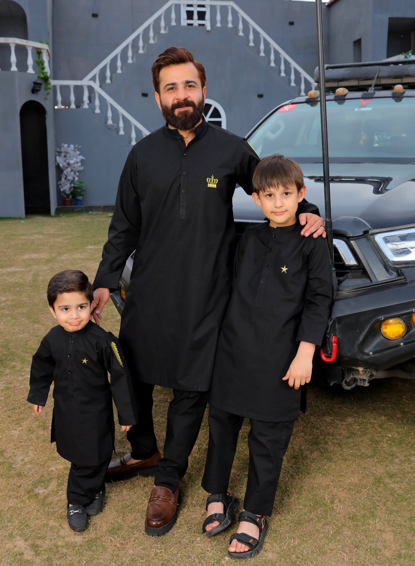 Royal Black Suit Father Son Duos