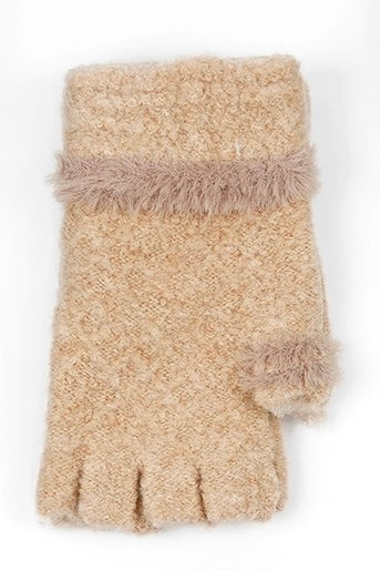LADIES FINGERLESS WINTER WOOLEN MITTENS - Maa Sadqay