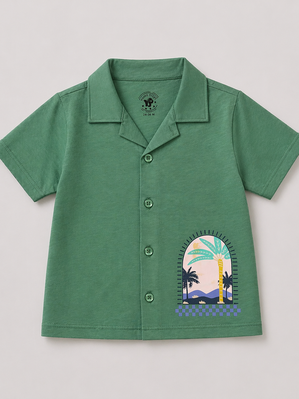 Boys Premium Graphic Button-Down Shirt - BCOS1001
