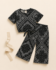 Carrie Corner-Crop-top with Bell Bottom -CT166