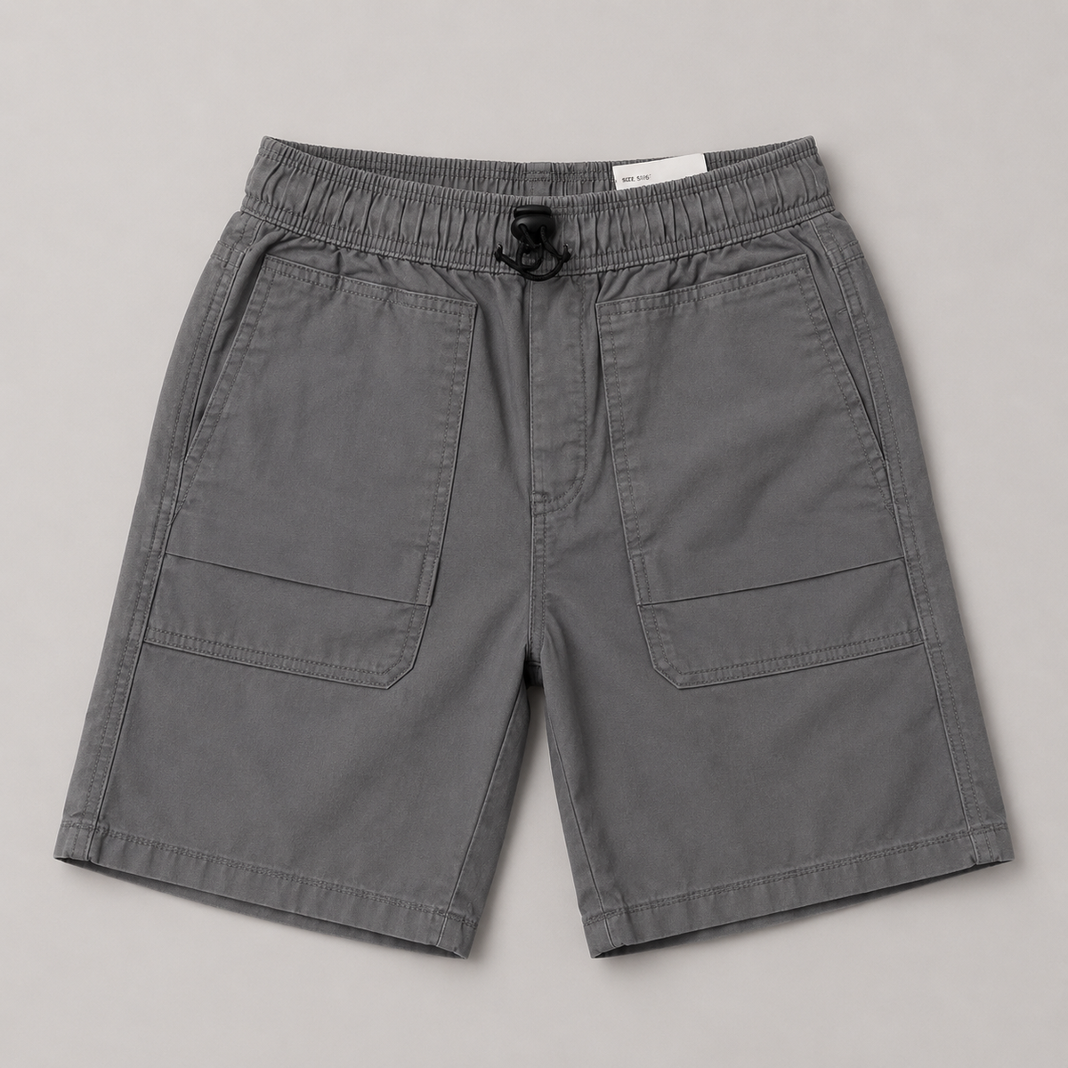 Boys Lightweight Drawstring Summer Shorts - BSGR01 (Grey)