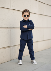 Corduroy Co-ord set for boys-Royal cc6 - Maa Sadqay